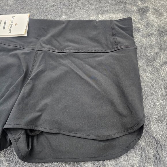 Smartwool Active lined Shorts womens Medium black running trail wool blend NEW - Picture 2 of 12